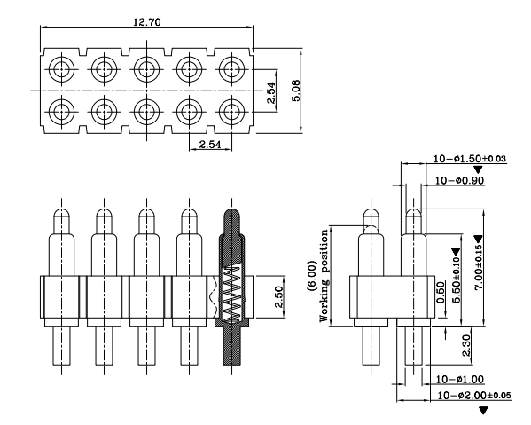 8pins 2 row connector 8pins 2 row connector