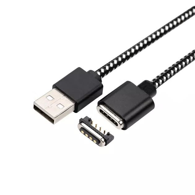 4Pin USB Magnetisk Pogo Pin Ladekabel