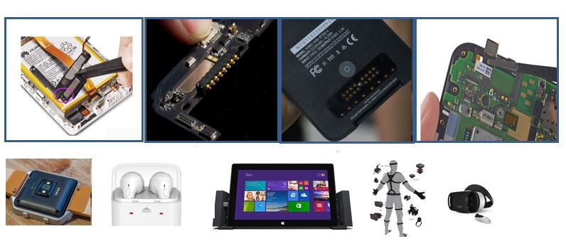 Pogo pin-kontakt brukt på smartenheter